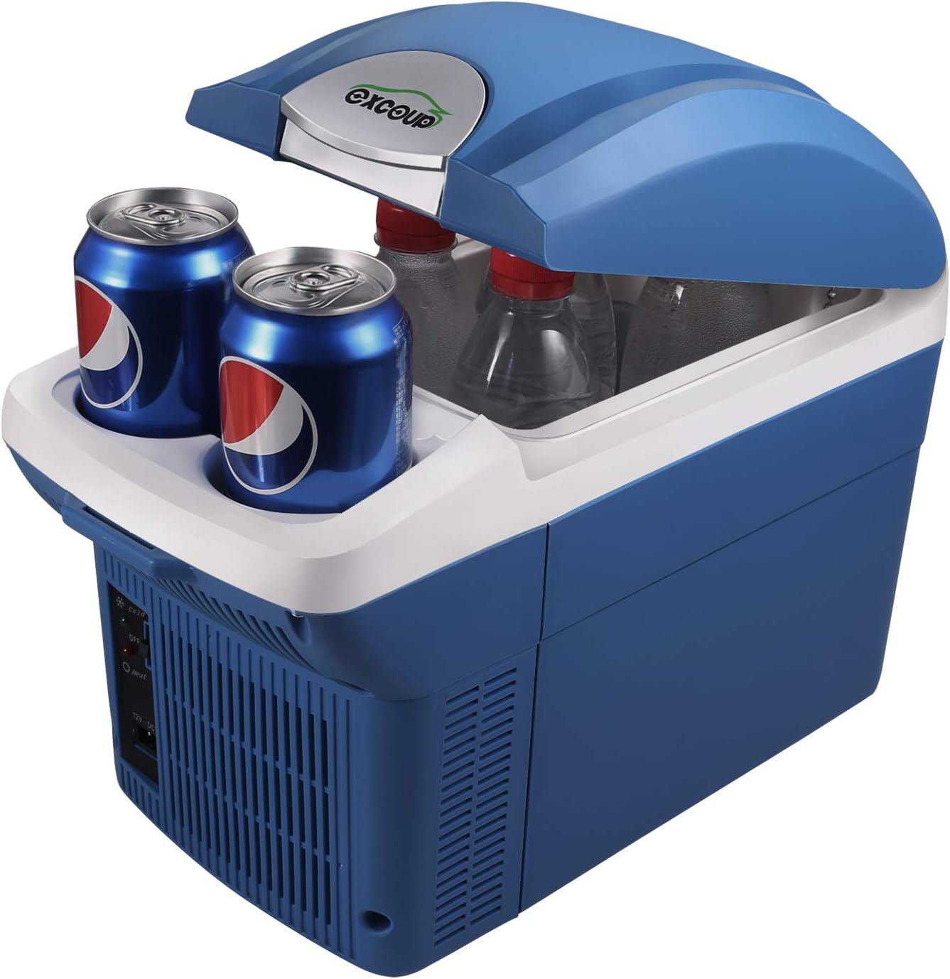 Electric Car Cooler and Warmer with Removable Strap, 8 Liter Mini Cooler for Car, DC 12V Thermoelectric System Portable Cooler for Road Trip, Camping, Picnic, Outdoor Parties