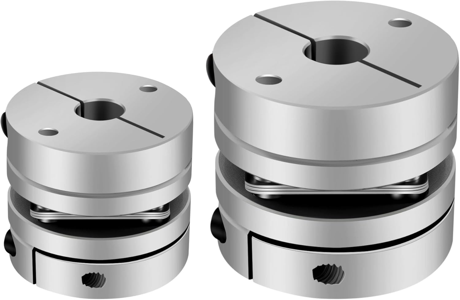 COKYIS Aluminum Alloy D39L35 Single Diaphragm Coupling Elastic Joint D39mm L35mm Ball Screw Step servo Motor Encoder Computer FA Part (Size : 10X19)