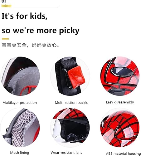 Miniatura 5 de Vespa Casco para niños de 2 a 14 años de edad, casco eléctrico para motocicleta, casco fresco para niños, aprobado por DOT, casco de Kart ATV para