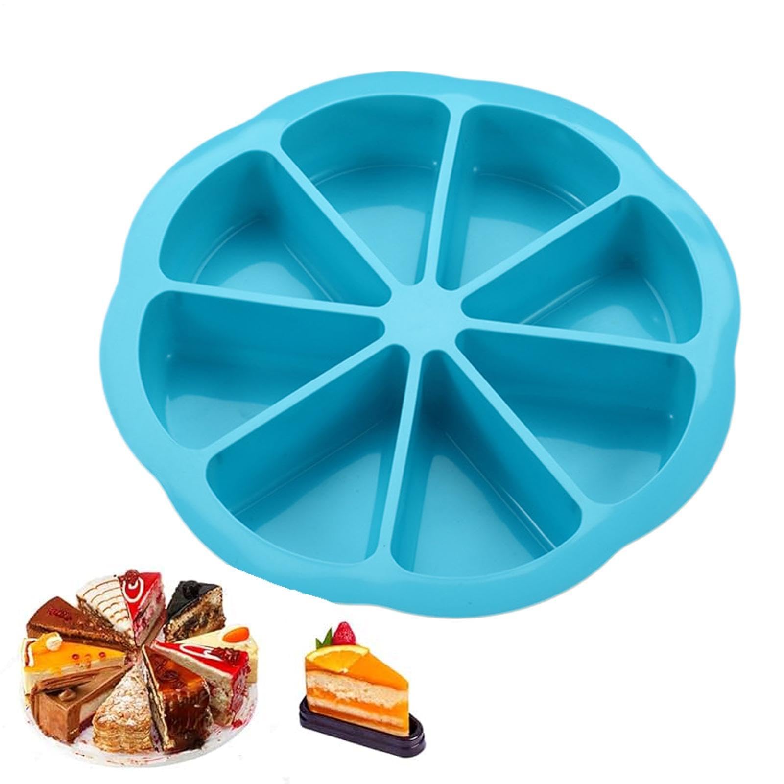 Stampo triangolare antiaderente per pizza e torte, 8 cavità, in silicone, per cioccolato, brownies, focaccine e sapone, strumento da cucina fai da te