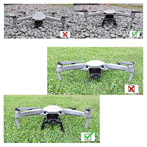 Ajcoflt Substituição para Mavic Air 2 trem de pouso estendido proteger zangão leve fácil de instalar