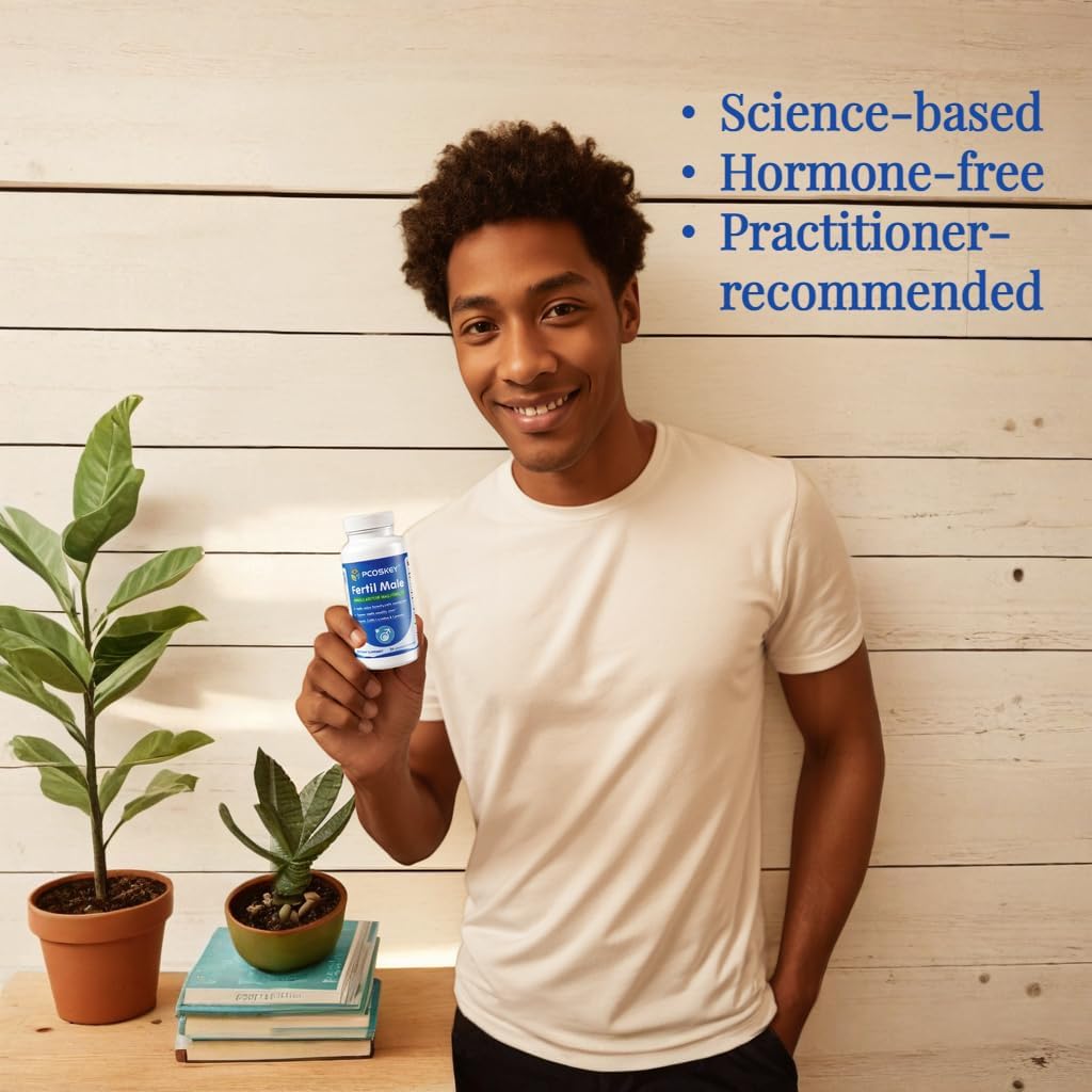 pcoskey® FertilMale | Male Fertility Supplement for Sperm Motility & Count | w/L-Carnitine, CoQ10, Zinc | Natural, Vegan | Made in USA, GMP Certified| 90 Capsules