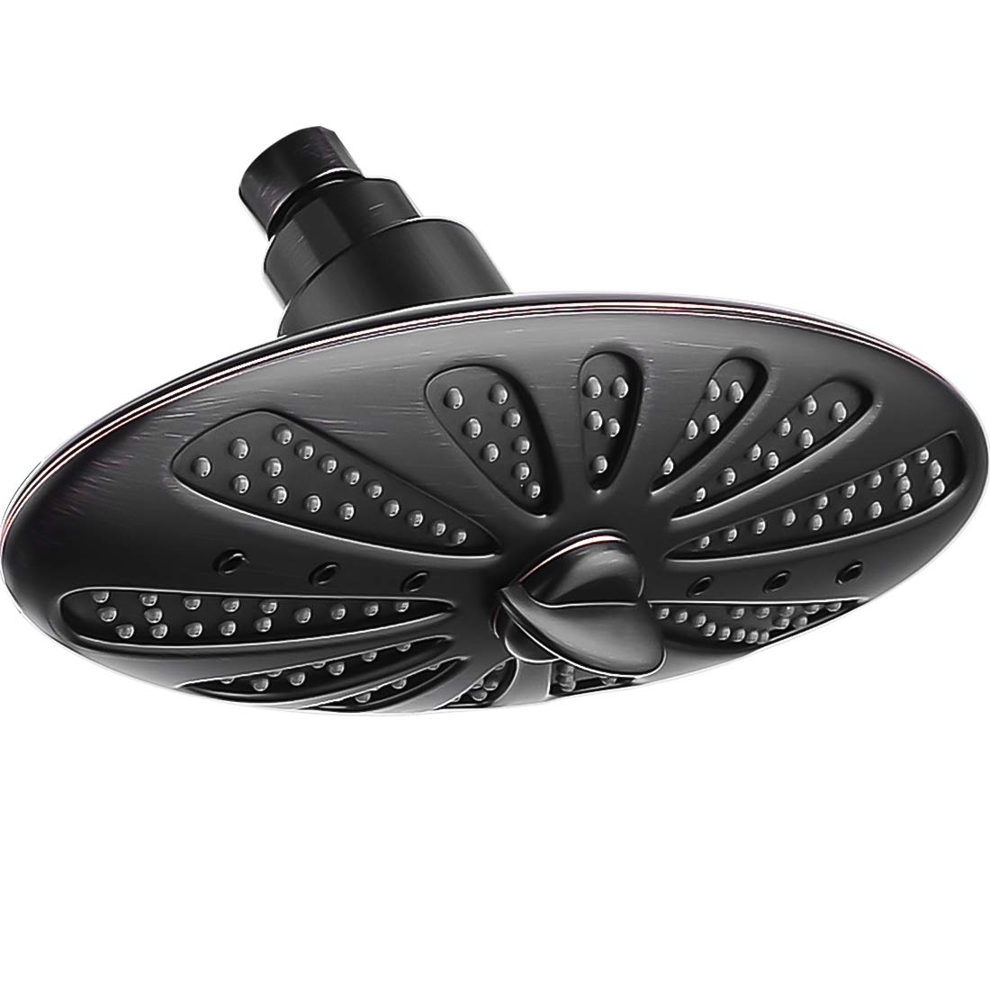 BRIGHT SHOWERS11 Inch Rain Shower Head High Pressure Rainfall Showerhead for Bathroom, Adjustable Brass Swivel Ball Joint, 2 Spray Settings, Easy Tool Free Installation, Oil-Rubbed Bronze