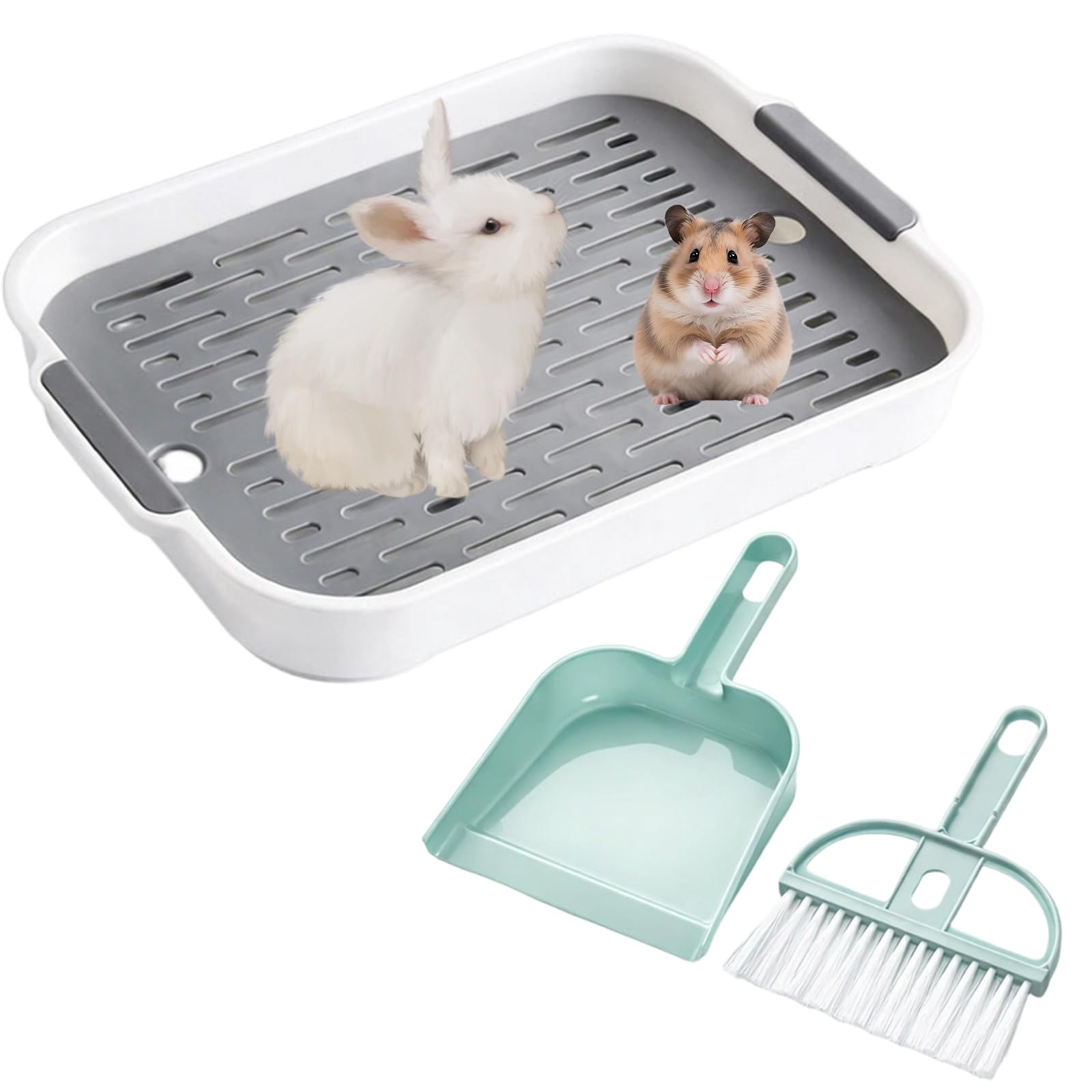 Rabbit Litter Tray,Three-piece Set Guinea Pig Litter Trayes, Portable Travel Rabbit Litter, Small Litters Tray for Rabbits