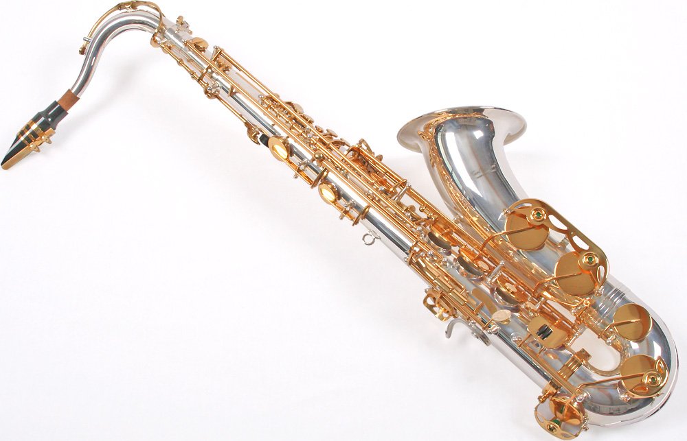 Saxophone Ténor, Argent/Or, avec étui