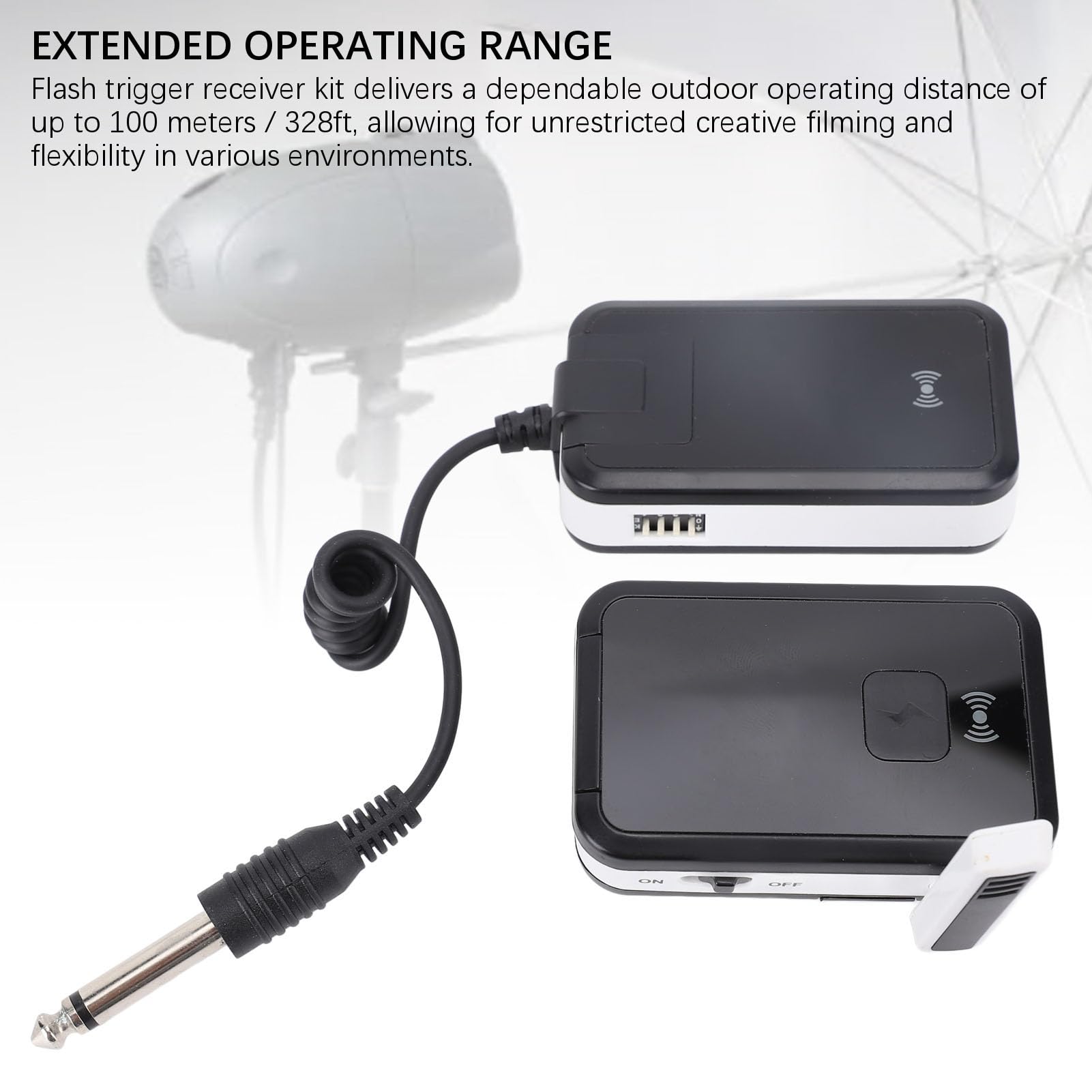 Cryfokt 2.4G Wireless Flash Trigger Kit, 100m Distance | Installazione semplice, supporta flash da studio, 16 disponibili