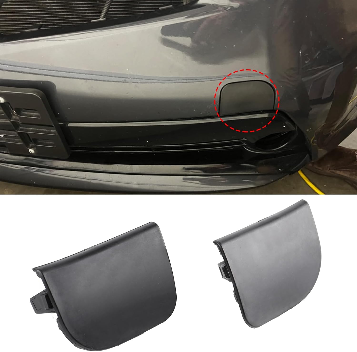 AUTOKAY 5212847903 5212747903 Front Bumper Tow Hook Eye Cap Cover Left and Right Fits for Toyota Prius 2012 2013 2014 2015