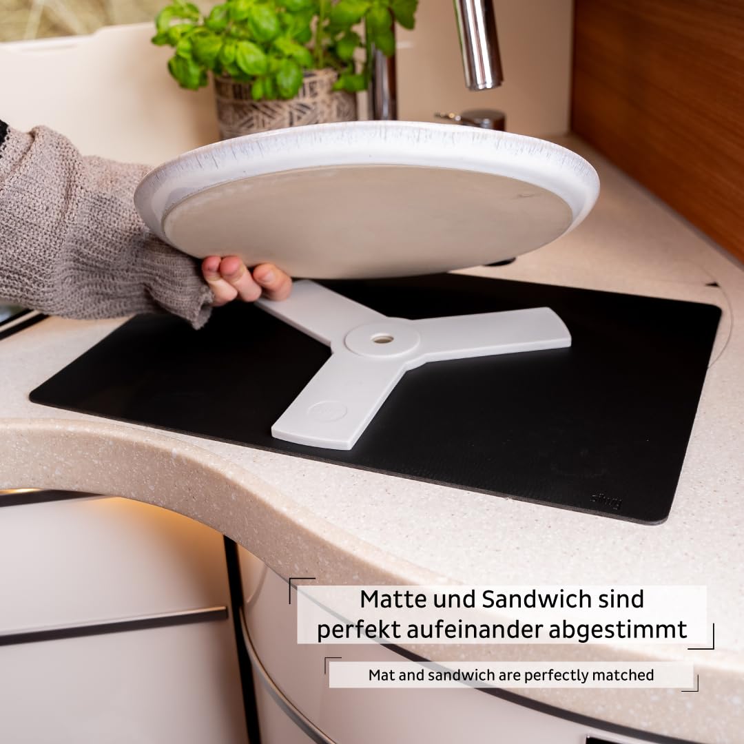 silwy® Fijnkost-magneetglazen set van 3 ALL BLACK met geïntegreerde magneten en incl. een metalen strip in zwart
