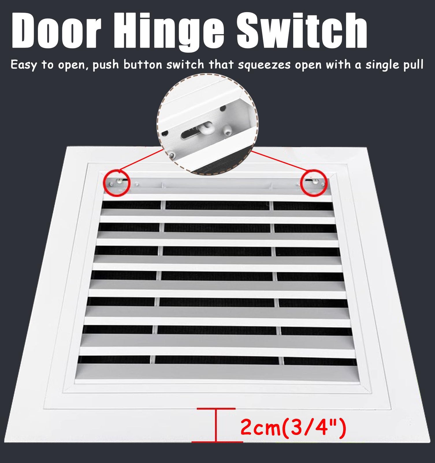 Pannello di Accesso Decorativo a persiana con griglia a Rete Rimovibile - Sportello di ispezione a Parete e soffitto per Un Facile Accesso e Manutenzione, Ideale per Ambienti Domestici e lof