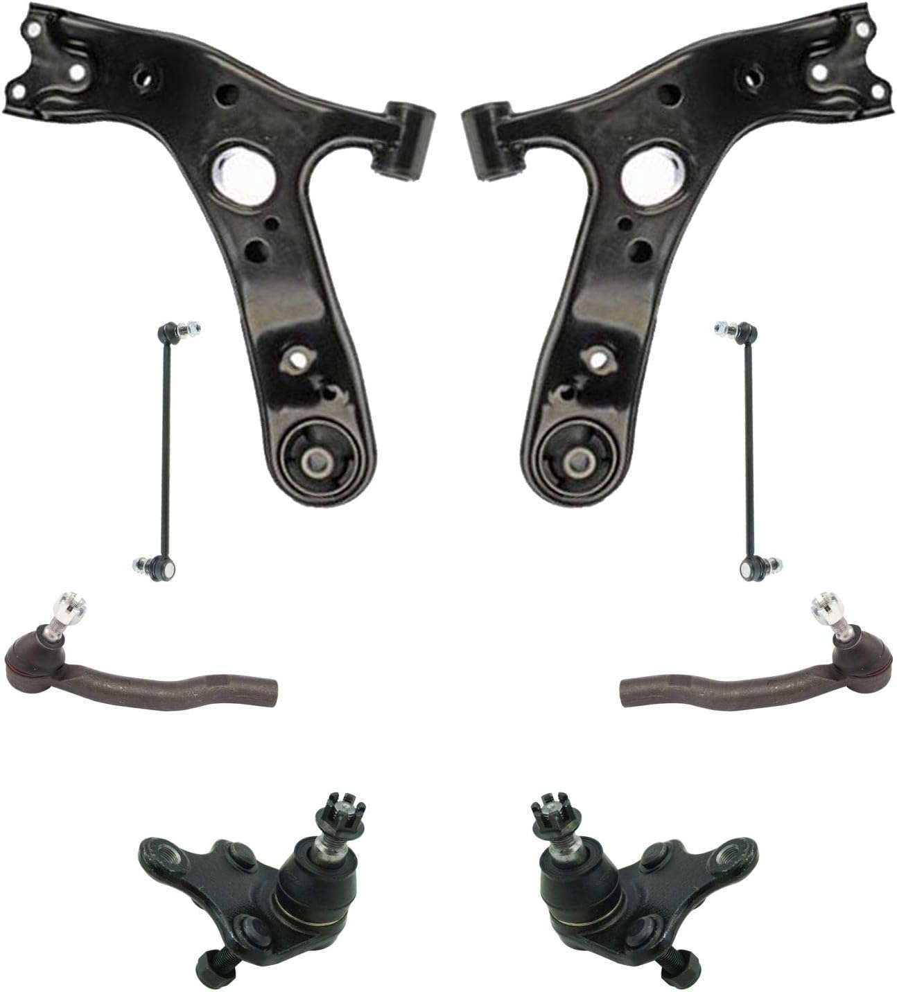TRQ Front Steering & Suspension Kit Ball Joint Control Arm