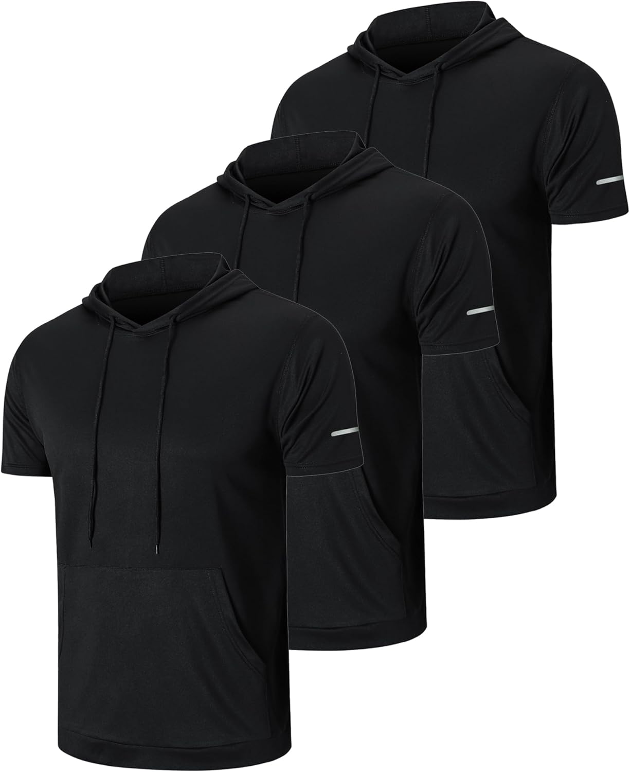 frueo Men's 1/3 Pack Workout Shirts Quick Dry Moisture Wicking Short Sleeve Mesh Athletic T-Shirts