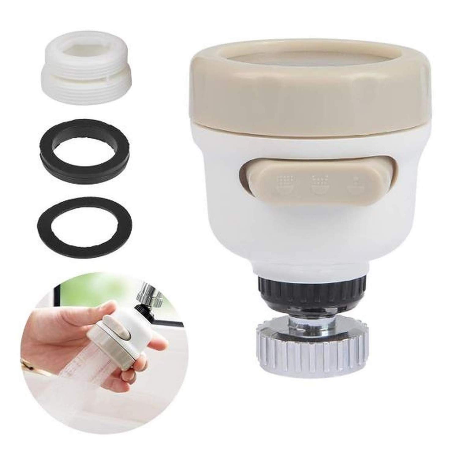 IONIXTap water filter, bathroom accessories, Tap water filter, 2-Gear Adjustable 360 Degree Rotating, Tap Extension, tap Filter