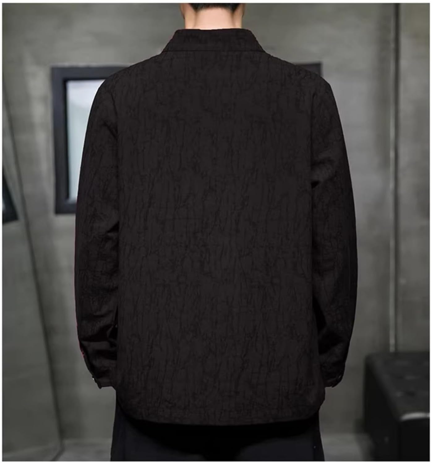 Chinese-Style Men's Linen Shirt, Retro top, Spring and Autumn, Loose Chinese Stand-up Collar Long-Sleeve Shirts