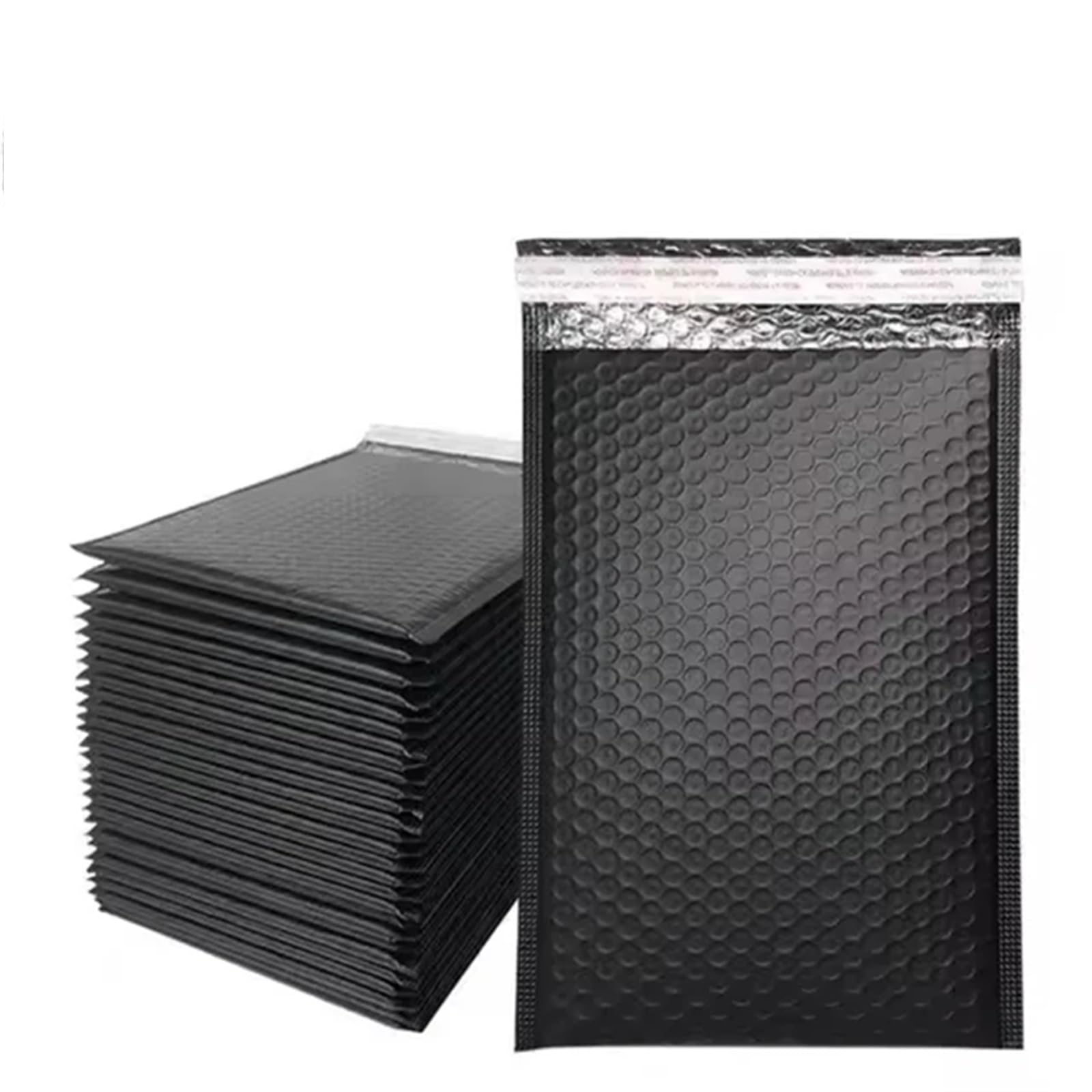 Self Sealing Bubble Cushion 100Pcs Black Bubble Shipping Packaging Envelope Mailing Envelopes Mailer For Self Seal(Black,15 * 18cm)