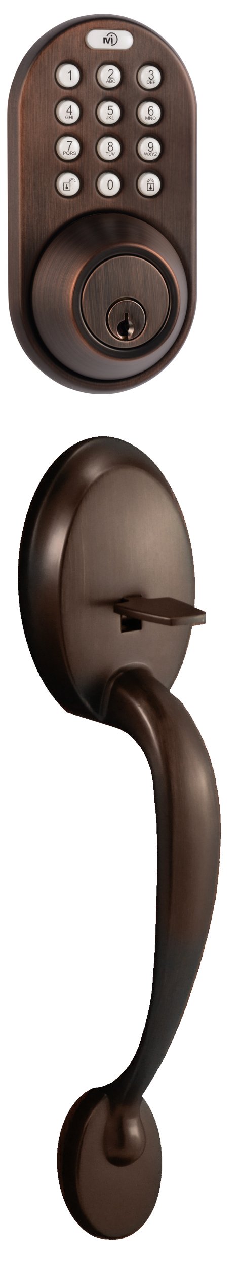 MiLocks BDF-02OB Electronic Touchpad Entry Keyless Deadbolt Handleset Combo