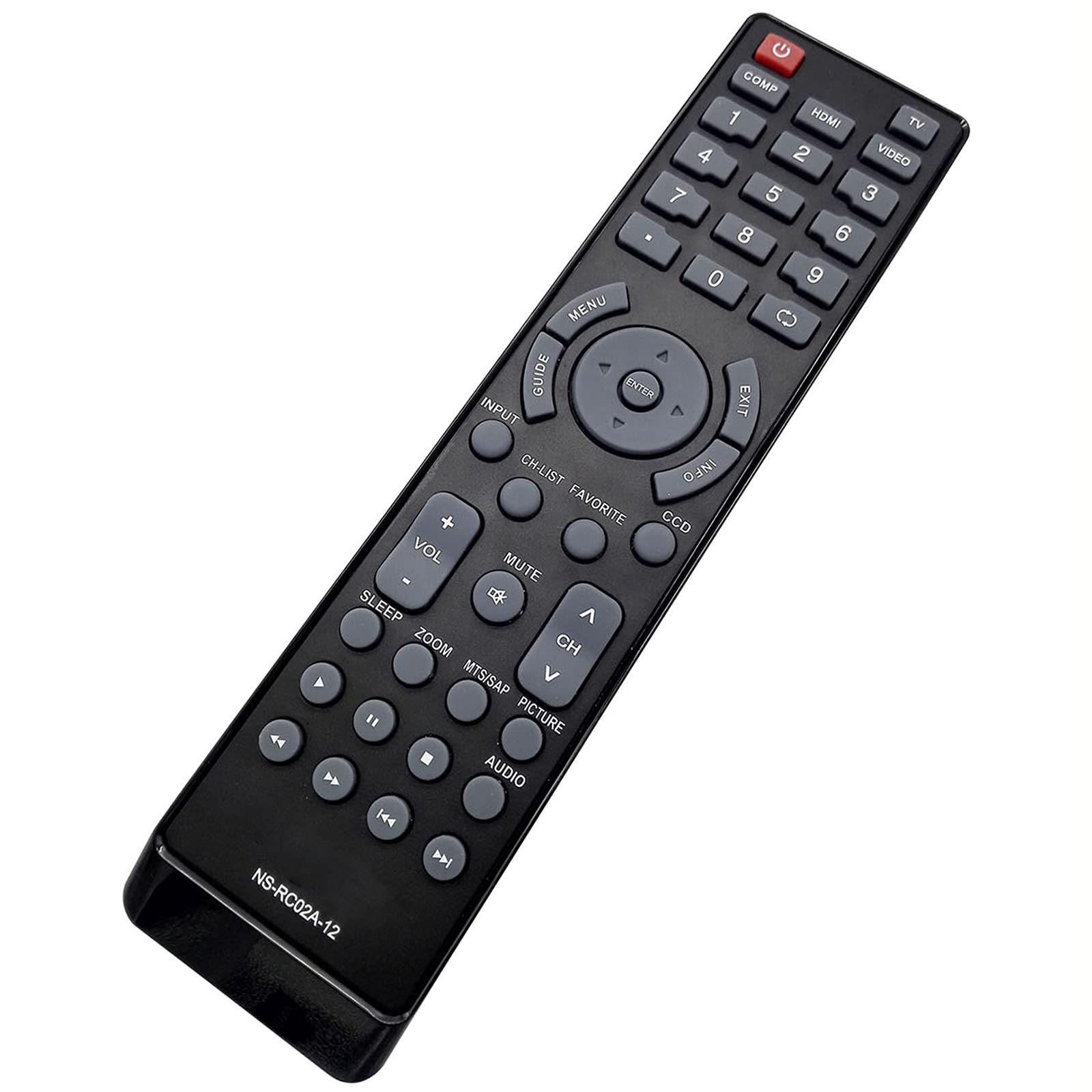 PerFascin NS-RC02A-12 NSRC02A12 Remote for Insignia LCD LED TV NS-32E570A11 NS-37L760A12 NS-39L700A12 NS-40E560A11 NS-42L780A12 NS-15E720A12 NS-19E450A11 NS-22E730A12 NS-24E730A12 NS-26L450A11