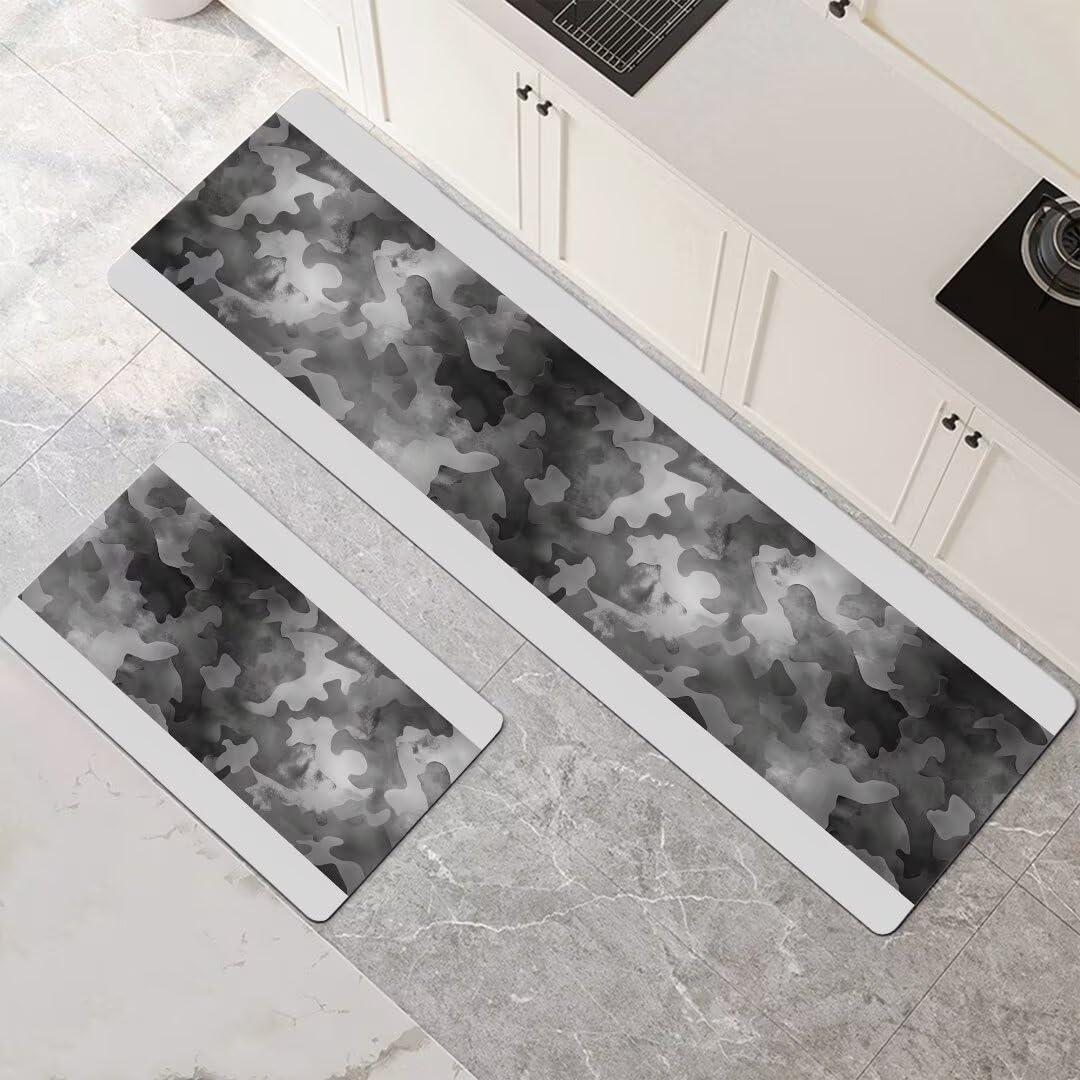 Alfombra cocina lavable súper absorbente de dos piezas que evita resbalones en el pasillo