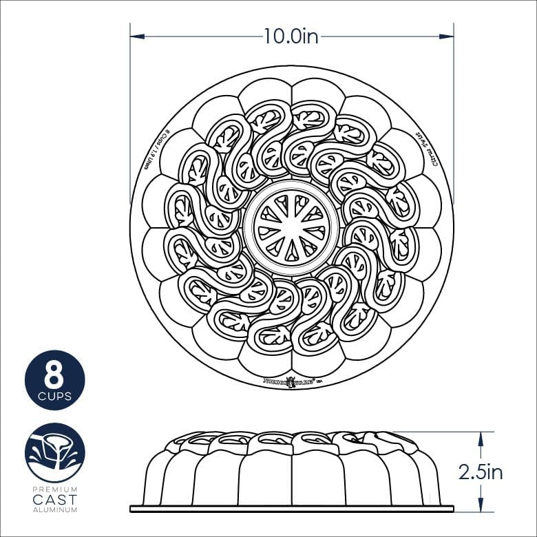 Miniatura 5 de Nordic Ware Sartén para torcer cítricos, 8 tazas, caramelo
