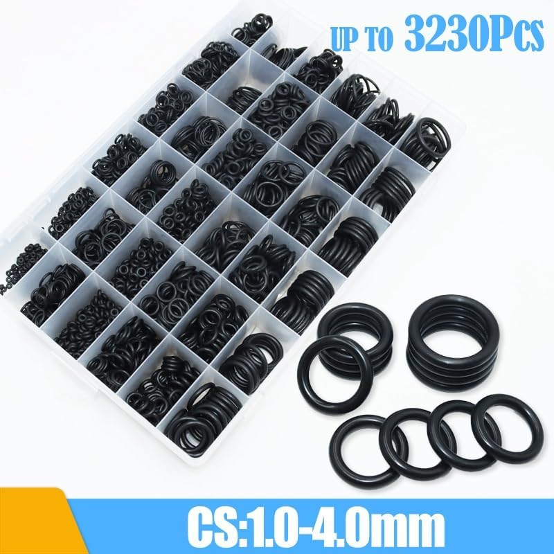 Sealing Washer O-Ring Auto Compressor Rubber Sealant Car Air Condition Accessorie Plumbing Gasket(NBR 200pcs)