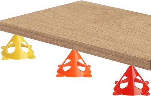 Miniatura 3 de Bekith Paquete de 60 elevadores de lona en cono y puertas de gabinete, mini soportes de pintura de cono, soportes de pirámide para pintores,