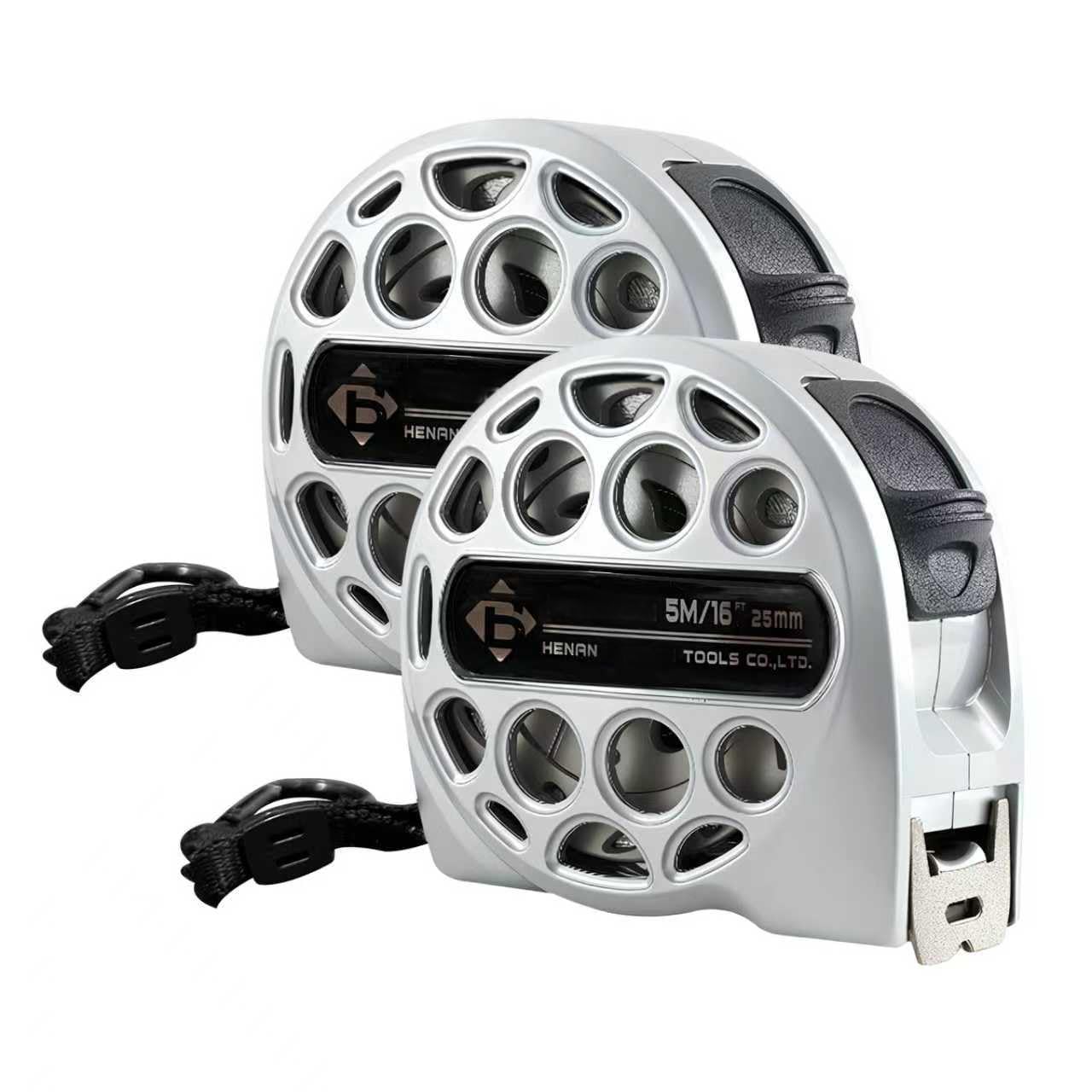 2 PCS Horn Stainless Steel Tape Measure, 16ft 25mm Stainless Steel Measuring Tape, Titanium Tape Measure, Durable Measuring Tape for Construction, Home & DIY Projects