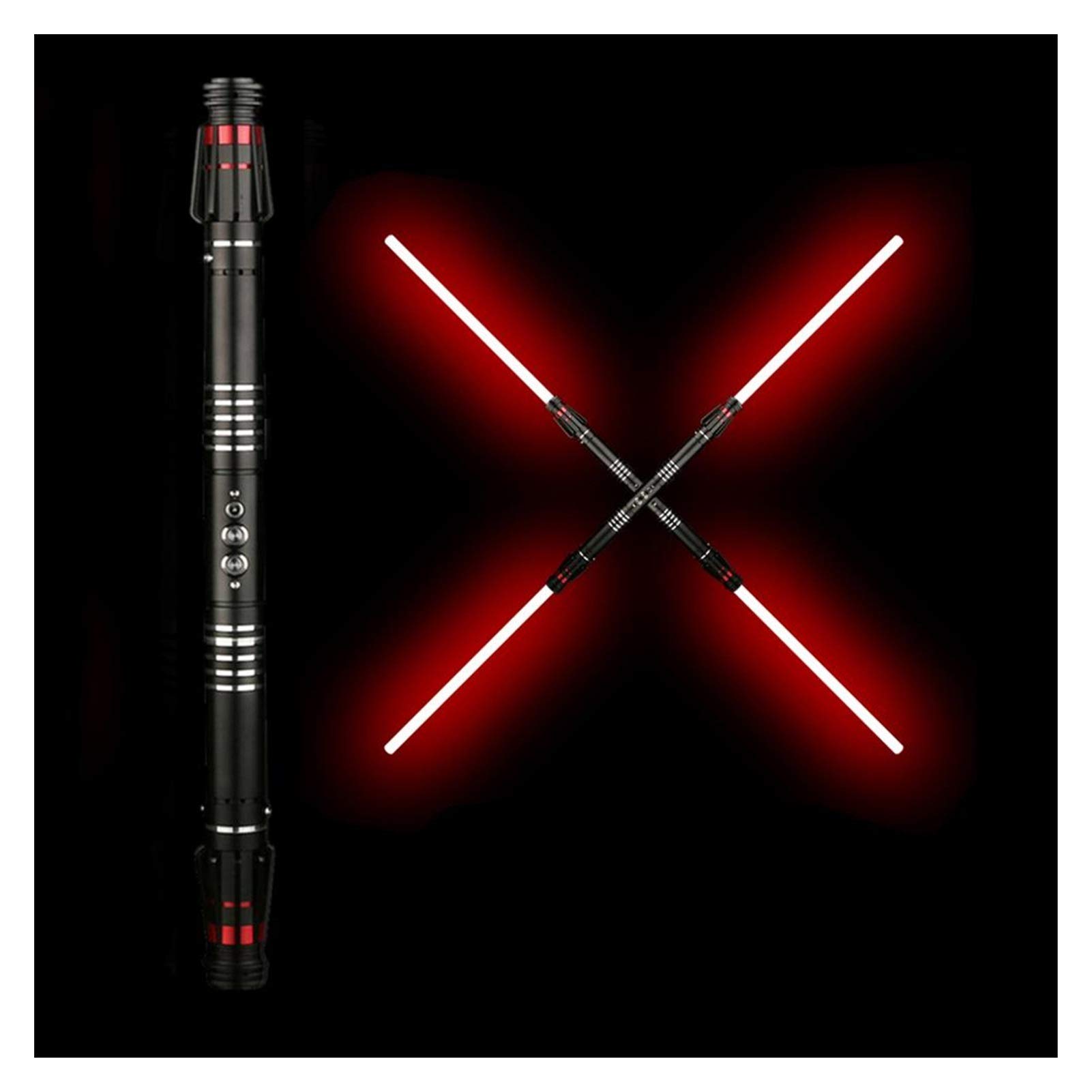 JINSUO 100% New RGB L.E.D Lightsaber, Force FX Heavy Dueling, Rechargeable Lightsaber, Loud Sound High Light with FOC, Metal Hilt, Blaster,Christmas gifts,Children's gifts