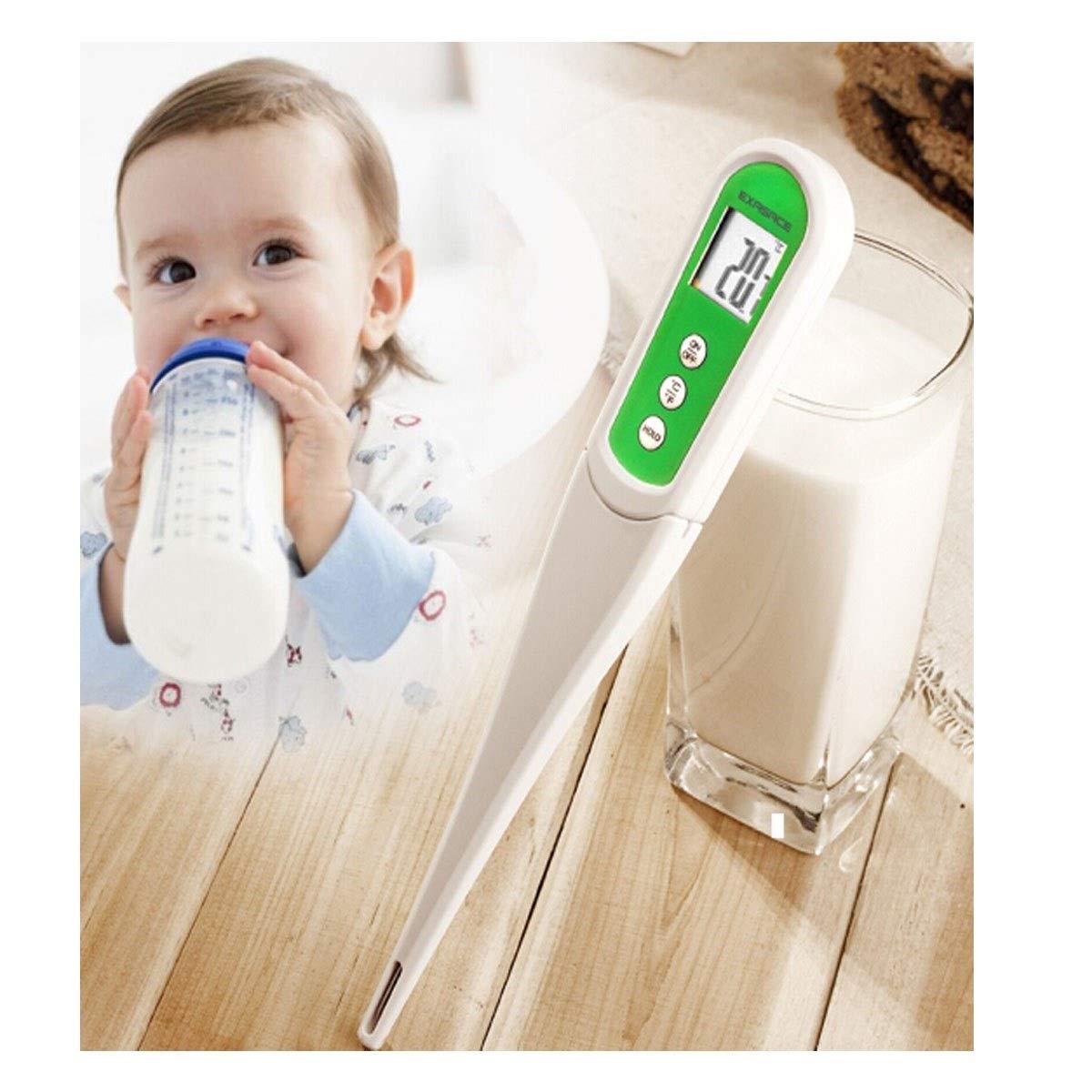 XINGYU Termometro ad Alta precisione, misuratore di Temperatura dell'Acqua, termometro per Latte per Neonati, Cucina per Uso Domestico Doccia Impermeabile Tipo di sonda Elettronica Te