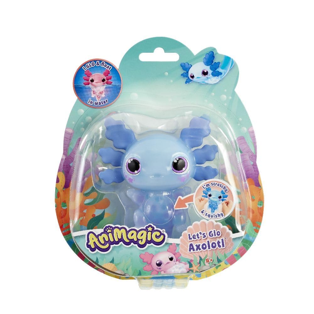 Animagic Let's Glo Axolotl Floating Fish Glow in Water Random