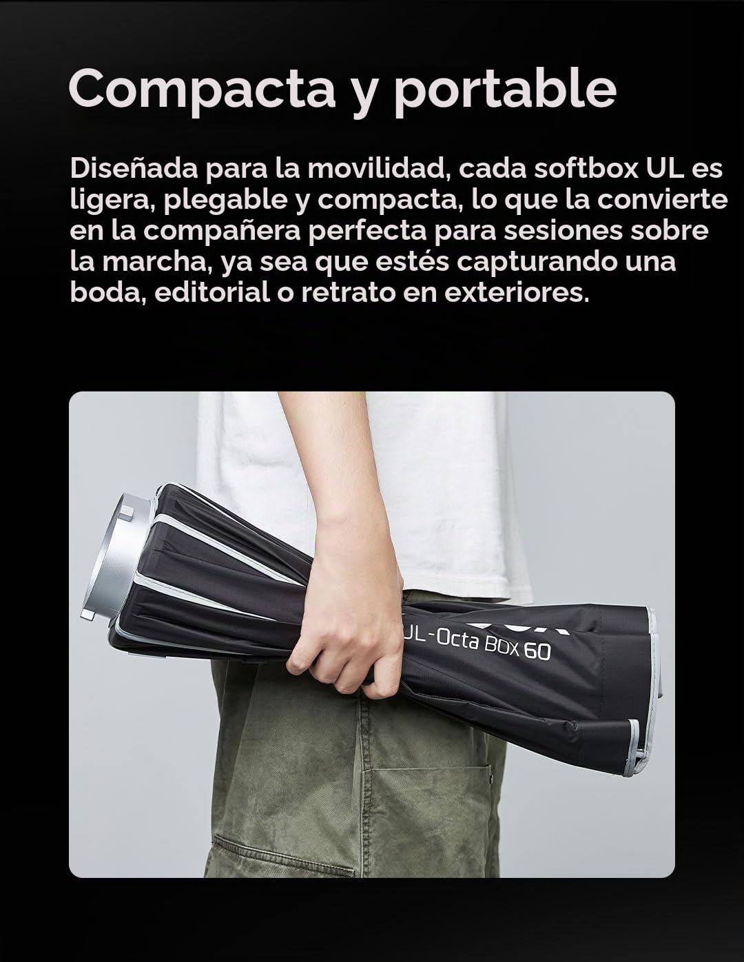Godox Caja de luz de liberación rápida de 90 cm octagonal con conexión Bowens, caja de luz con paraguas plegable con difusores frontales e interiores desmontables, rejilla de nido de abeja y placa