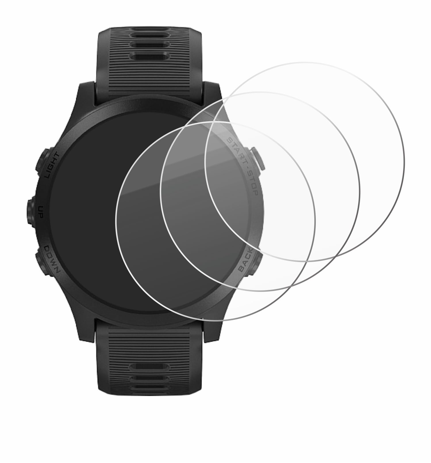 Savvies 3 Pellicole In Vetro Ibrido 9H Per Garmin Forerunner 935 – Ultra-sottile 0.28mm, Anti-impronta E Infrangibile