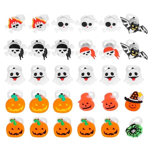 [TOYMYTOY] 2025 ハロウィン 光る指輪 30個入 光るおもちゃ リングセット LED指輪 ピカピカ お祭り 縁日 景品 ハロウィン パーティー 飾り プレゼント 30個 ランダムスタイルのサムネイル