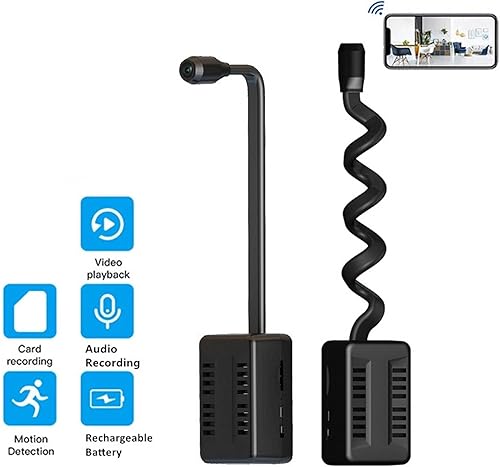 Miniatura 3 de HD 1080P X7 Mini Cámara Micro Cámara Portátil Cámara de Vigilancia con Pequeña Lente Serpiente Ajustable Cámara Oculta para el Hogar Oficina