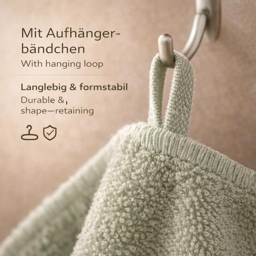 Betz Lot de 12 Serviettes Premium Set de 2 draps de Bain 4 Serviettes de Toilette 2 Serviettes d'invité 2 lavettes 2 Gants de Toilette 100% Coton Couleur Vert Foin