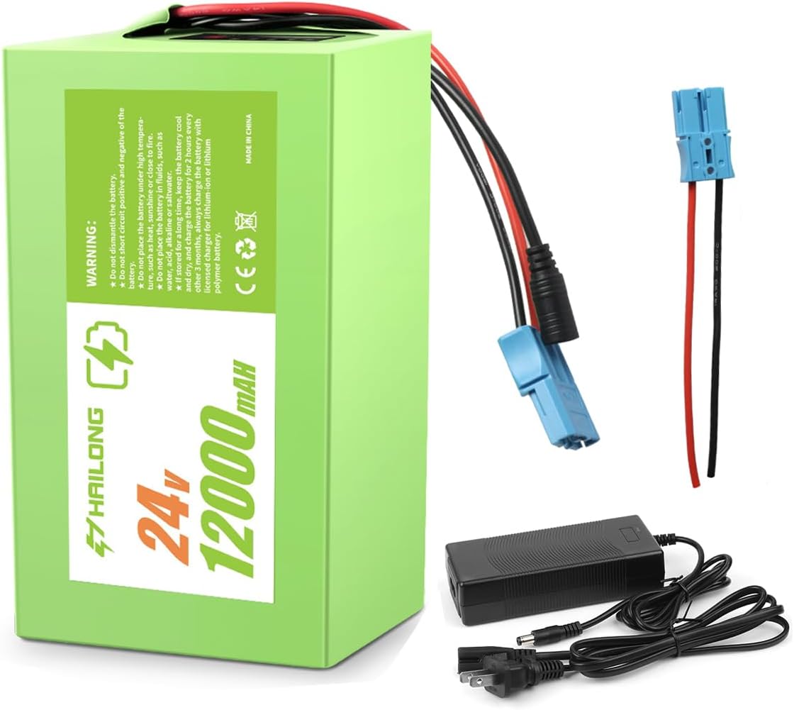 24V 12Ah Ride-On Cars with 2A Adapter Compatible with Power Wheels, Peg Perego, Kid Trax 24V Toys | Lightweight 2X Longer Runtime | Over-Charge/Discharge Protection