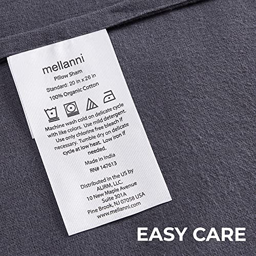 Mellanni Flannel Duvet Cover Queen Set - 3Pcs, 2 Shams & 1 Duvet Cover - Soft 100% Organic Cotton Duvet Cover Set With Button Closure & Corner Ties - Queen Duvet Cover Set (Queen, Gray) #TOP5