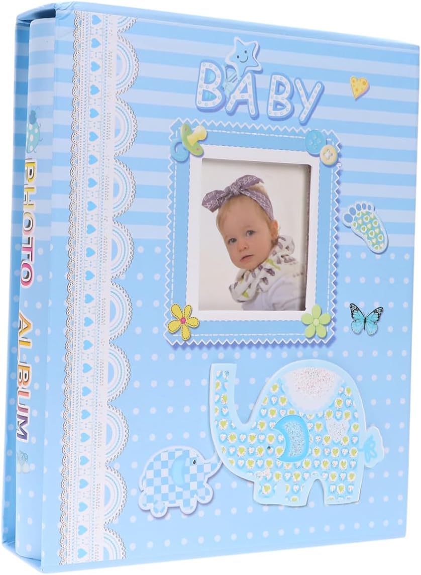 PRETYZOOM 6 Photo Album Pages Interstitial Design for DIY Photo Storage and Commemorative Book with Pages for Personalization Blue