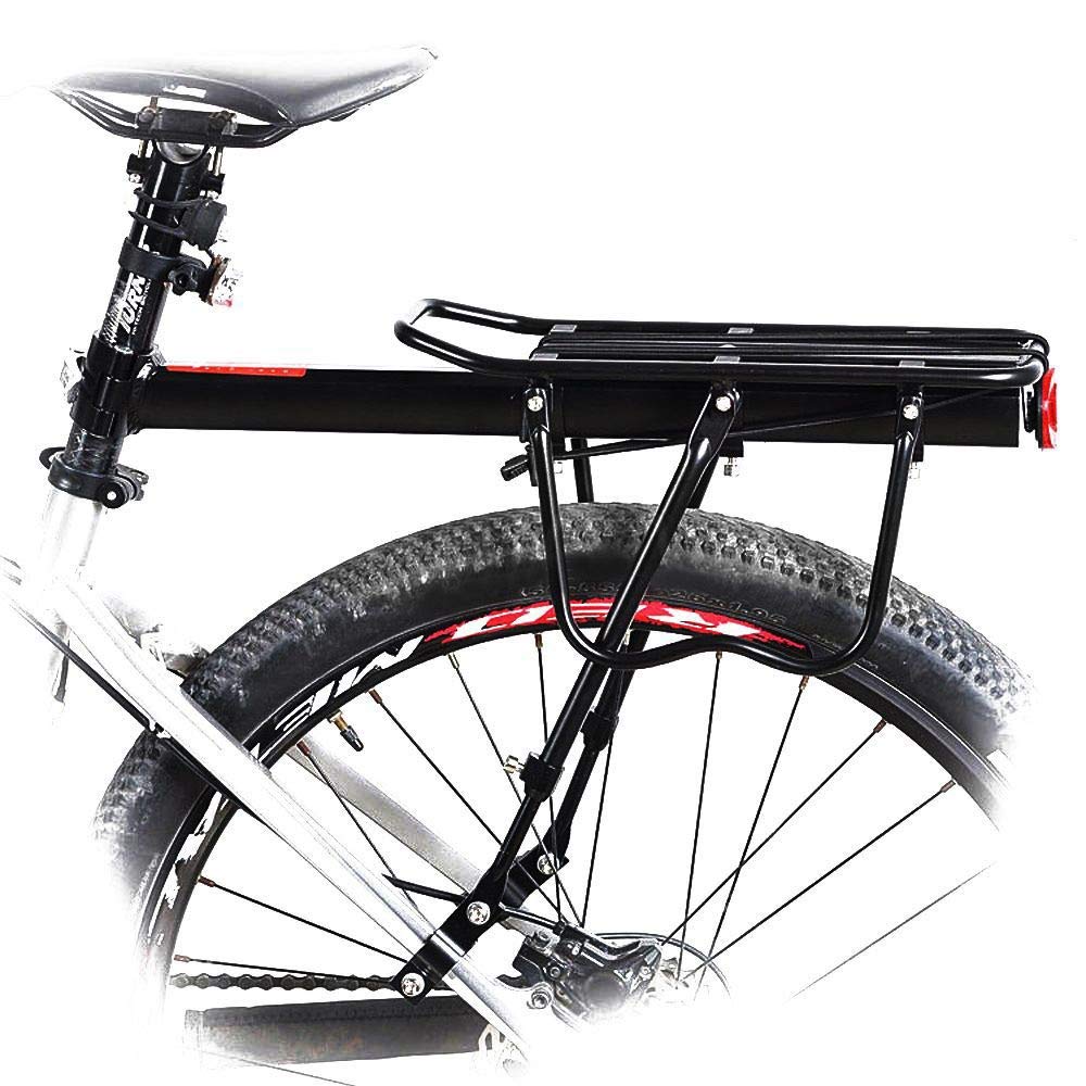 Portabultos Bicicleta MTB Bike Shelf Trasero Ciclismo Bicicleta Rack Actualizado Bike Rack Aleación de aluminio Puede llevar 50kg Equipaje Transportero trasero para bicicletas Portaequipajes Para Bici