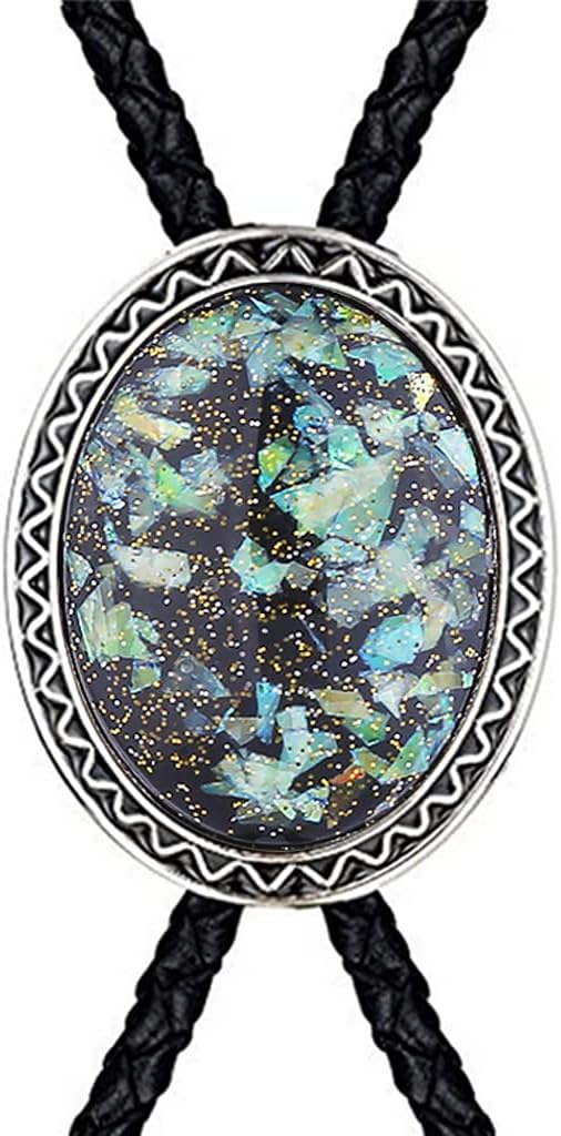 HUABOLA CALYN Handmade Bolo tie- Unique Luminous Stone Native American White 3D Scorpion Animal Bolo tie for Men - Image 2