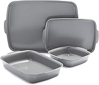 Vista 19 de GreenPan Premiere Ovenware - Molde de cerámica antiadherente para hornear pasteles de 8 pulgadas, cuadrado de aluminio fundido, sin deformación