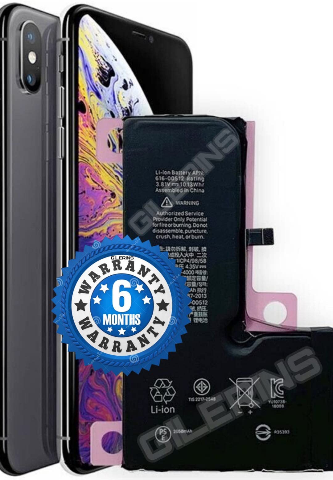 GILERINS Battery for Apple iPhone Xs 333996 Battery and High