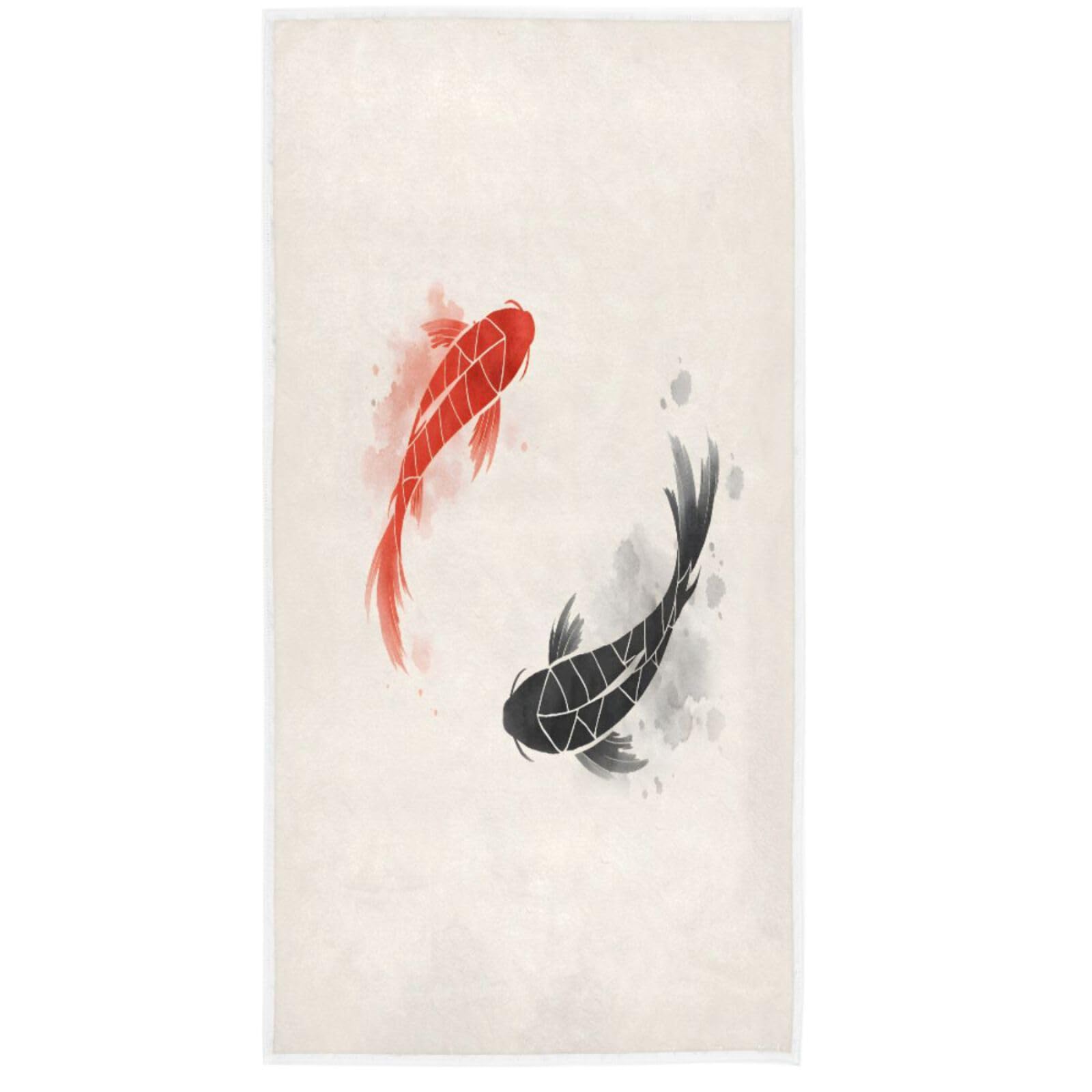 Serviette de toilette carpes koi japonaise absorbante alaza pour le sport et le spa