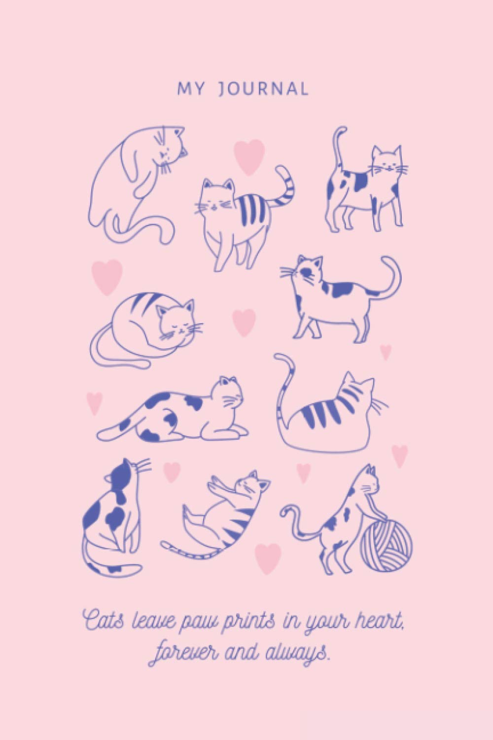 Cat Lover Notebook Journal Pink Kitten 150 Pages Dairy