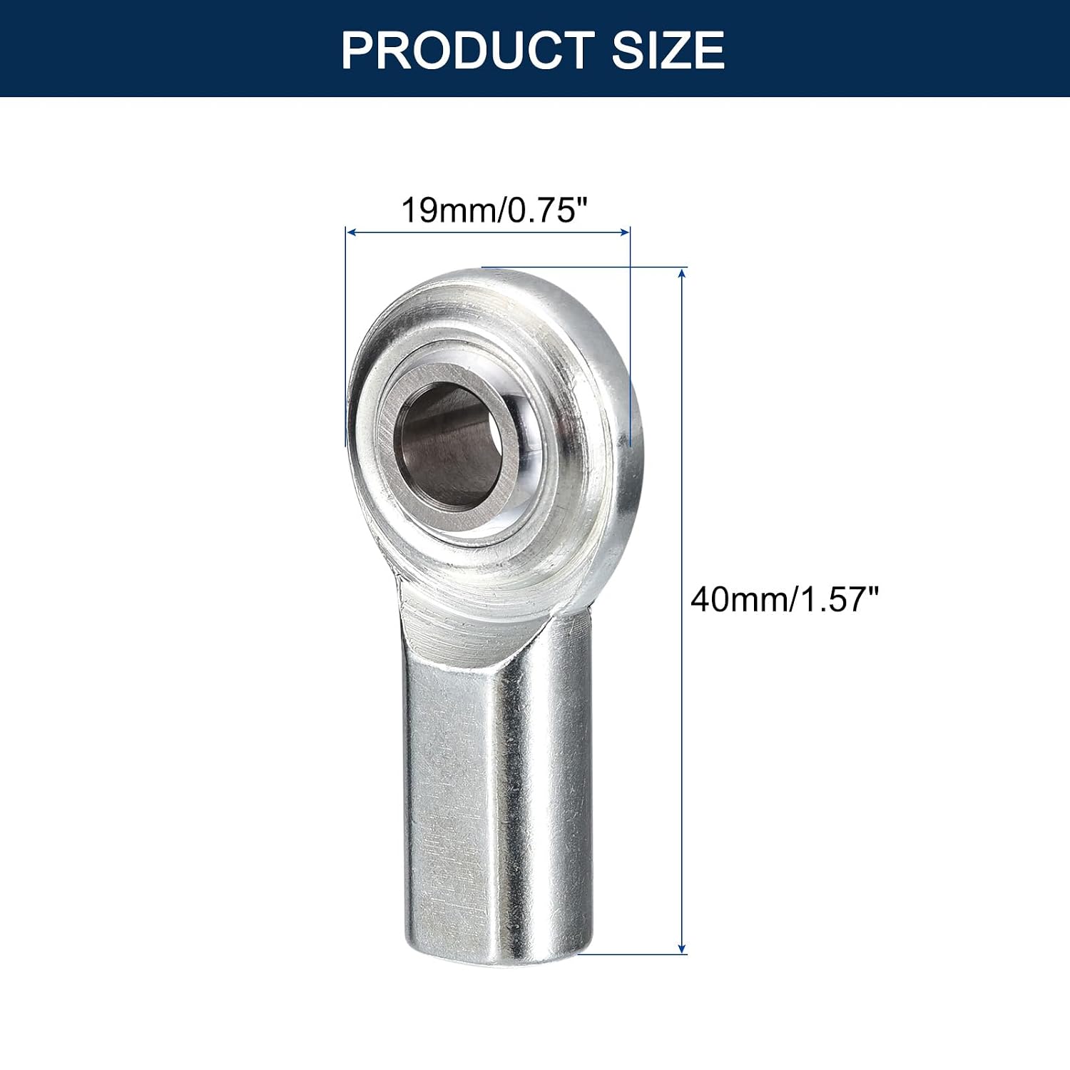 CF4 Rod End Bearing Heim Joints, 1/4 x 1/4-28 Right Hand Female Thread Heim Joint with Jam Nuts 2pcs