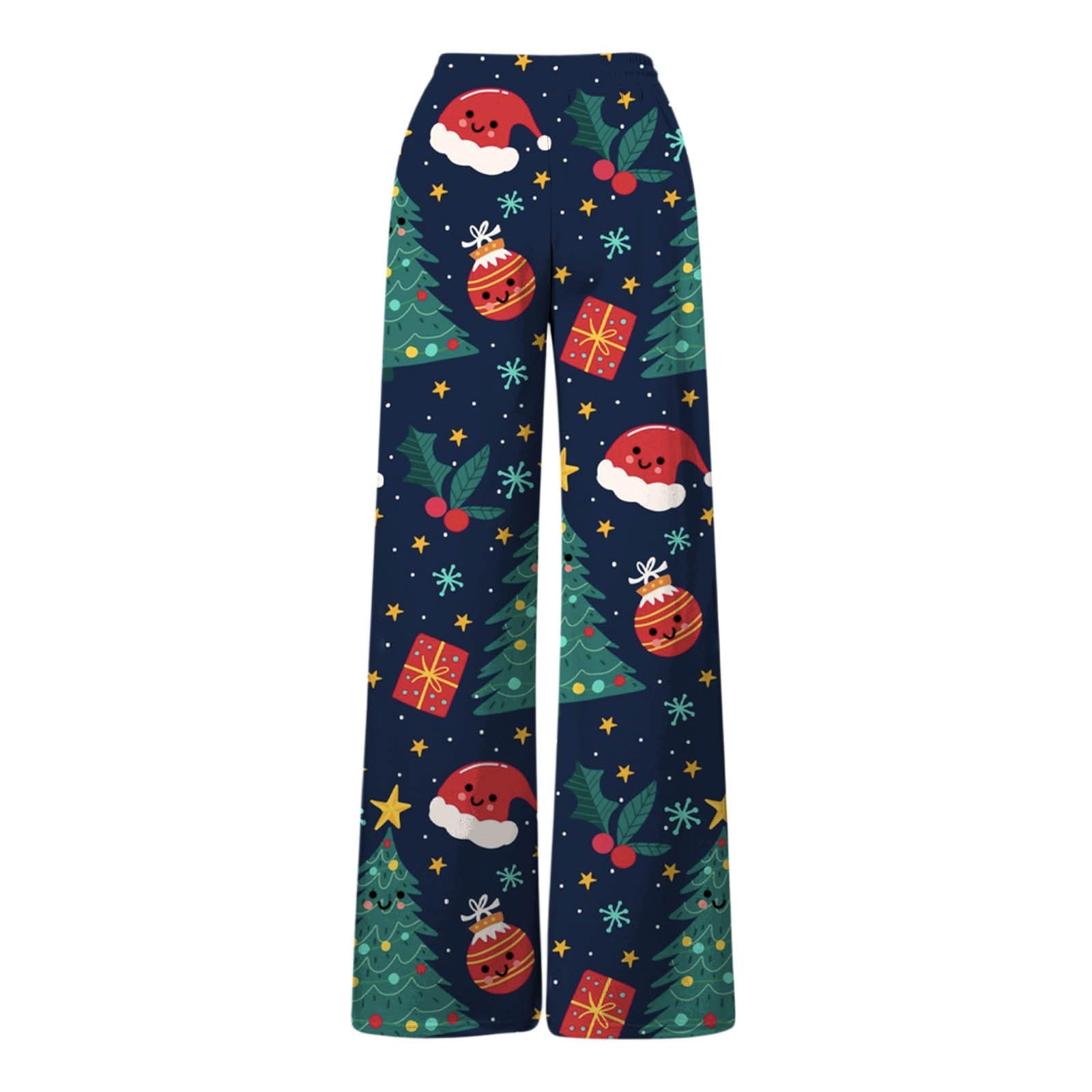 Pantalon Chandal Mujer Chandal Ancho Jogger Pantalones Casuales Femeninos Tiro elástico cordón Estampado Yoga Deportivo Bolsillos Laterales Ajuste cómodo