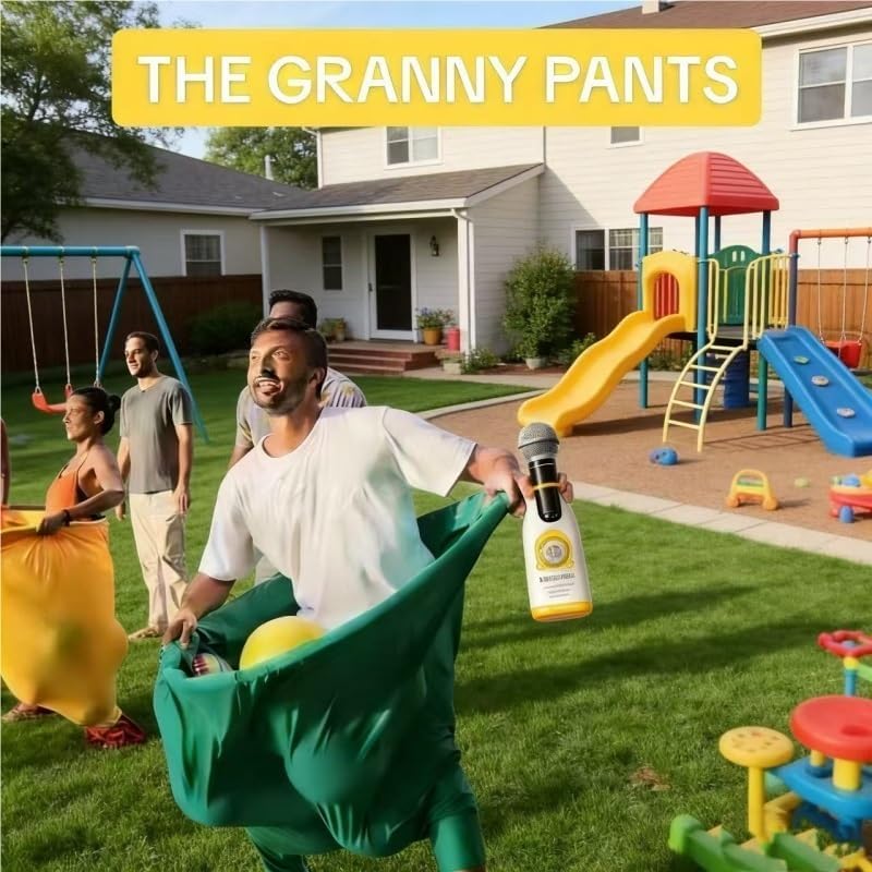 Granny Pants Yard Game,2 Pcs Granny Pants Yard Game，Giant Outdoor Games with 2 Oversized Pants & 8 Bouncy Balls and 2 Air Pump(Random Colors)，Yard Games for Kids and Adults