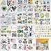 100+ Pcs Heat Transfer Sticker Dinosaurs, Spacemen, Panda, Toy Cars, Christmas Numbers Etc Cartoon Iron on Decal Designs for T-Shirt Clothing Hat Pillow Backpack DIY Accessory