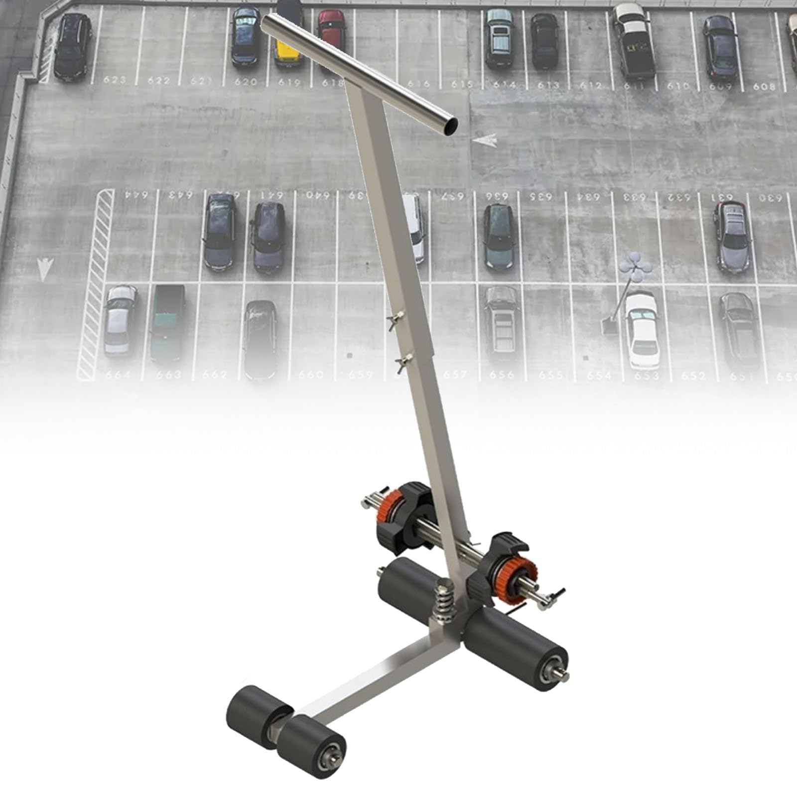 GLETSF Wheel Transfer Line Marking Machine, Manual Push Tape Marking Machine, Lane Marking Applicator for Basketball Courts, Road Signage and,