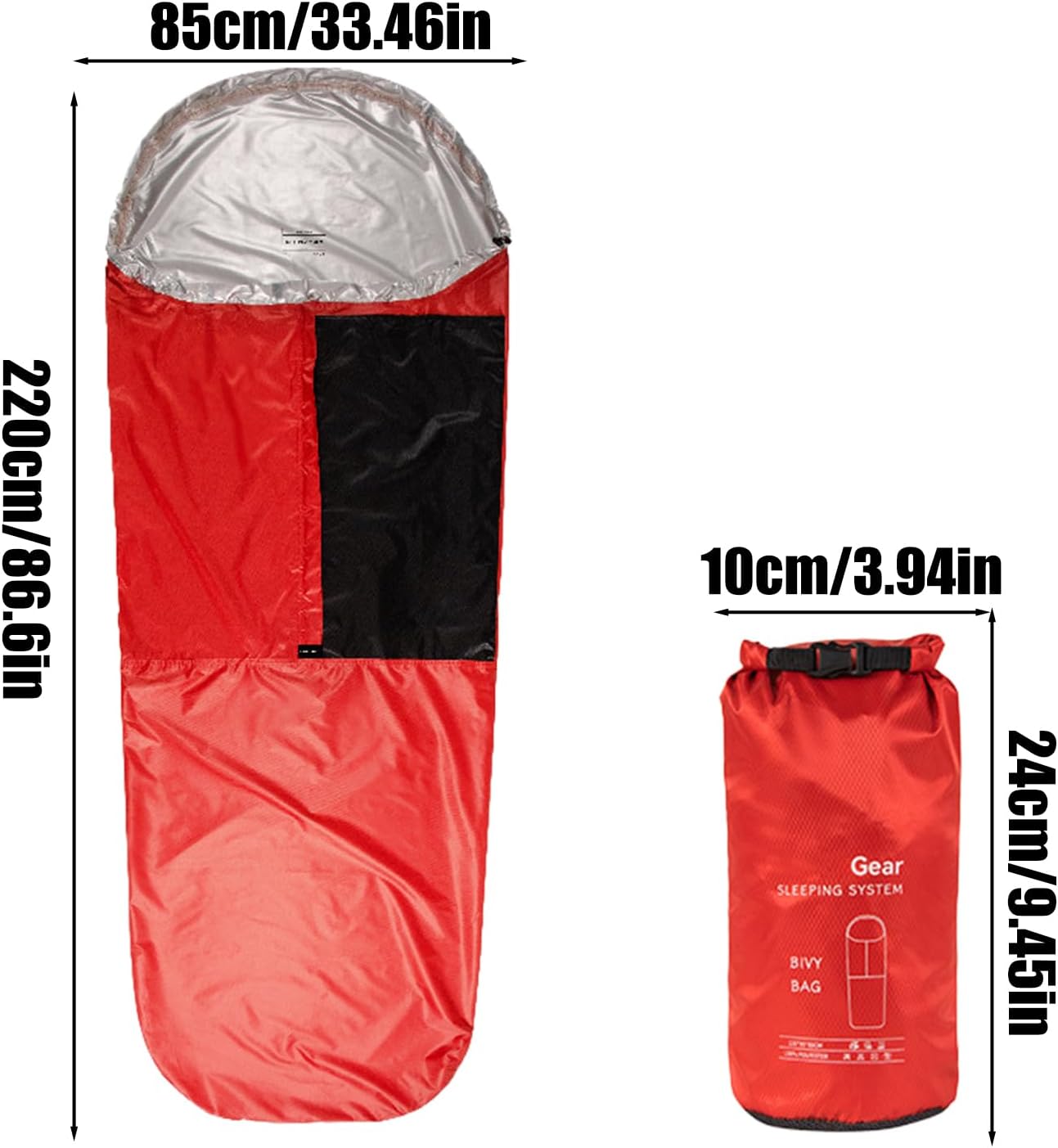 Sleeping Bag Cover, Thermal Sleeping Bag Sack, 6x4 Inches Bedding Storage for Winter, Sturdy Waterproof Cover for Survival & Climbing, Outdoor Camping Backpacking Gear, Travel Hiking Protection
