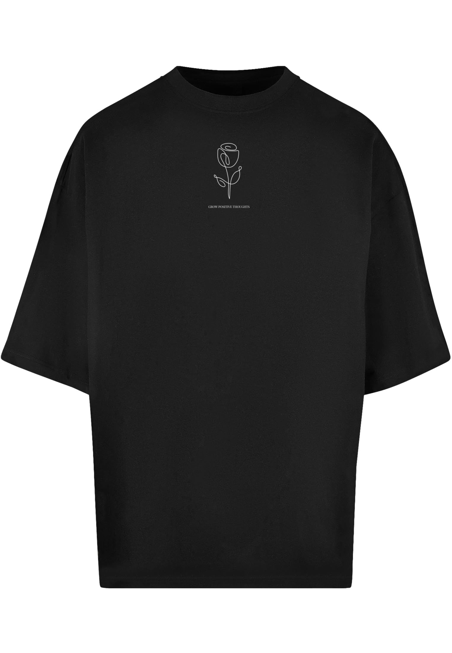 Merchcode Men's Black Mp0007566-Spring-Tulip Flower Huge Tee T-Shirt, Xl
