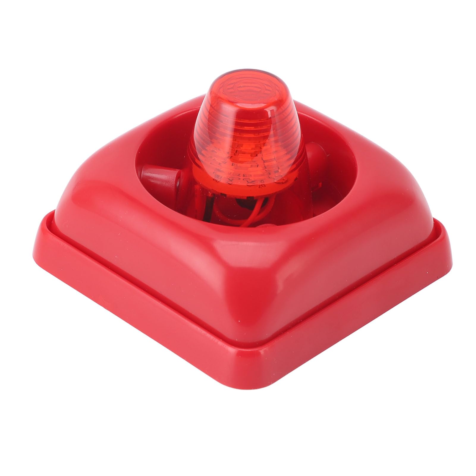 Yunseity Fire Alarm Siren Security Horn Buzzer DC 12V-24V LED Sound and Light Fire Warning Flash Siren 115DB Outdoor Siren Security Alarm